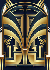 Abstract art deco Frame background