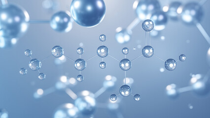 methionine molecular structure 3d, flat model, proteinogenic amino acid, structural chemical formula view from a microscope