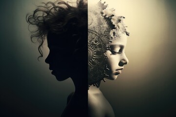 The image of the child is mixed with the image of his fears and loneliness.