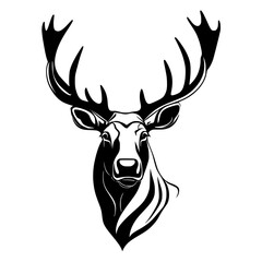 silhouette vector illustration of a deer