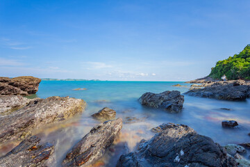 Beautiful tropical island rock beach - Khao Laem Ya-Mu Ko Samet National Park Thailand.