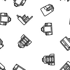 lunch school food box lunchbox vector seamless pattern thin line illustration