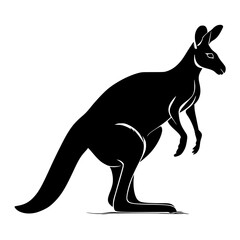 silhouette vector illustration of a kangaroo