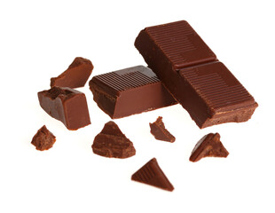 chocolate bar isolated on white background