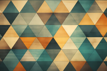 geometric colored background design in 2d with abstract shapes, lines and washed out colors, vintage retro style pattern - generative ai
