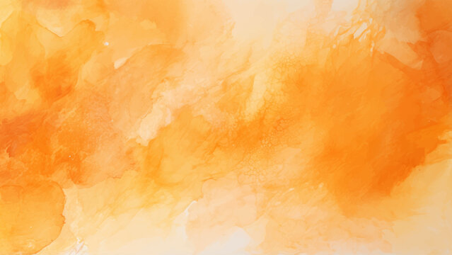 Abstract orange watercolor background. Orange water color splash texture. Grunge watercolour illustration