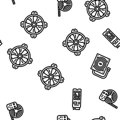 game pc computer gaming vector seamless pattern thin line illustration