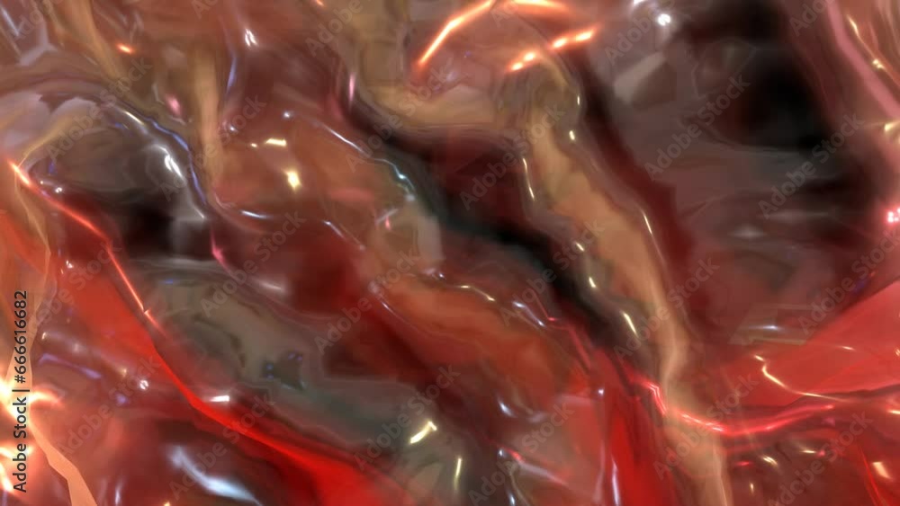 Poster abstract glossy background with waves and glowing light animation
