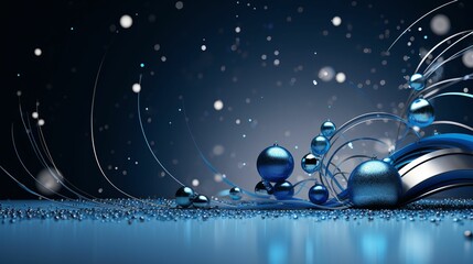 Abstract blue colored end of year celebrations background
