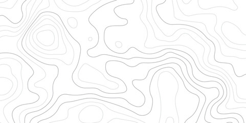 Abstract wavy curve geography topography lines contours map background. Topography white wave lines vector background. 