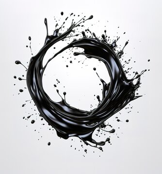 recommend clip art: Splashes of black paint, white background, paint