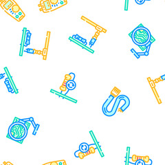 electronics technician industry vector seamless pattern thin line illustration