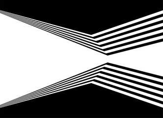 Naklejka premium Vector black and white pattern of parallel lines in retro style. Vector striped pattern for covers, social networks, advertising, textiles, toys, cards, videos. Modern vector background