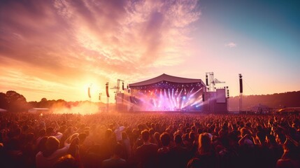 A music festival stage