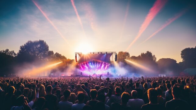 A music festival stage