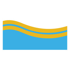 Wavy Gold Banner Header
