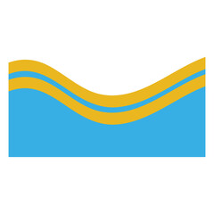 Wavy Gold Banner Header
