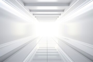 Obraz premium Abstract futuristic architecture background, Minimal technology white backdrop