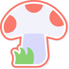 Vector Icon Mushroom, Muscaria, Fungi, Nature, Food, Organic