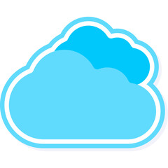 Vector Icon Cloud, Nature, Weather, Sky, Cloudy, Overcast