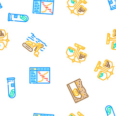 mining engineer industry vector seamless pattern thin line illustration