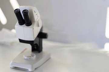 Microscope with a digital screen.