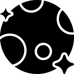 Vector Icon Full Moon, Moon, Night, Weather, Nature, Meteorology © iconiyo