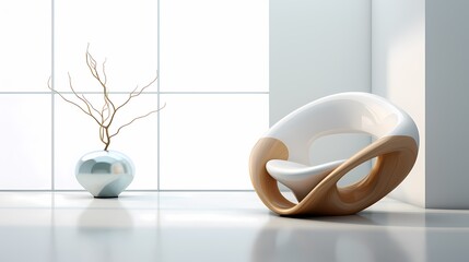 Modern furniture, sofas, armchairs, space for relaxation - light dark themes created with generative AI technology