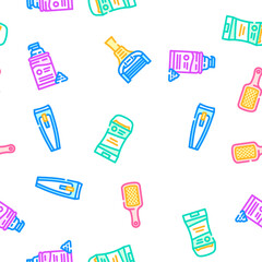 hand clean soap virus vector seamless pattern thin line illustration