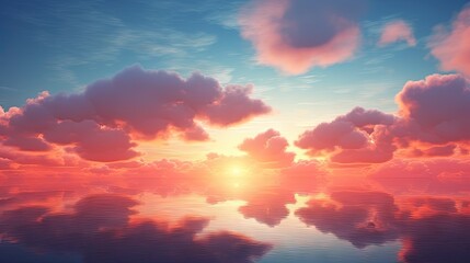 Obraz premium Gorgeous sunset sky backdrop