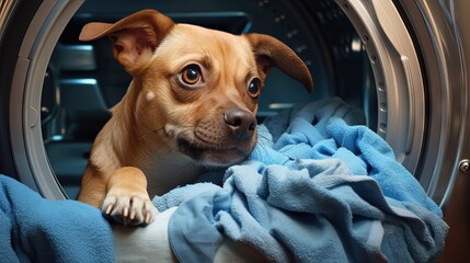 Dog s face appeared in washing machine Top notch dry cleaning and laundry service