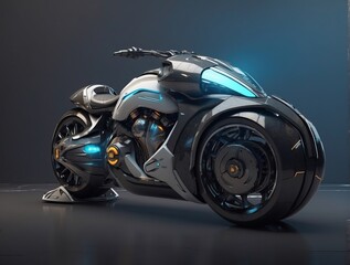 Sci-Fi Futuristic Motorcycle