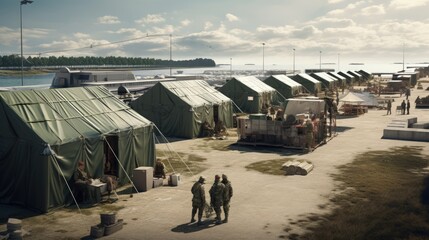 Global military base devoid of civilians