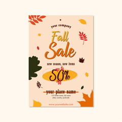 flyer for a fall sale event