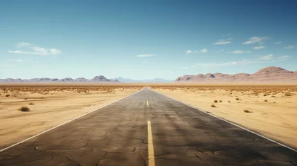 Fotobehang Desert road Profile © vxnaghiyev