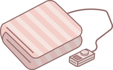 Winter heating electric blanket illustration