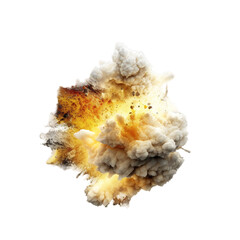 Obraz na płótnie Canvas Explosion with sparks isolated on transparent background, Generative ai.