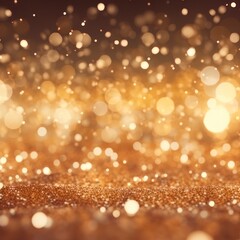 Glittering Gold Christmas Bokeh: A Festive Abstract Holiday Background with Sparkling Lights, Frosty Flakes, and Icy Cold Celebrations.