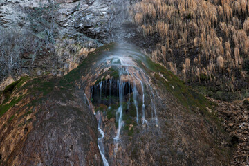 waterfall in the mountains