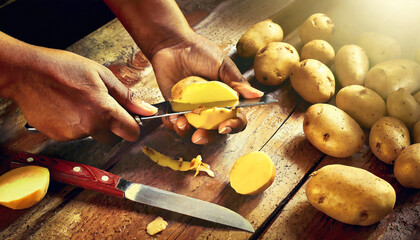 potatoes, a vegetable with a lot of carbohydrates for breakfasts and lunches, very nutritious