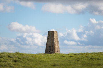 Triangulation Monument in the peak of a mountain