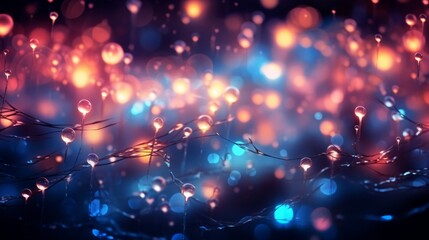 small lights christmas ai generated background