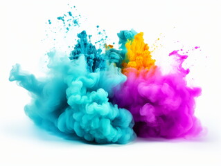 Fototapeta premium Colorful Powder Explosion: Burst of Vibrant Pigments