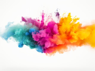 Colorful Powder Explosion: Burst of Vibrant Pigments