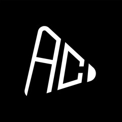 AC letter logo design.AC creative initial AC letter logo design. AC creative initials letter logo concept.
