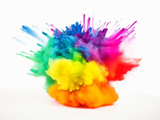 Colorful Powder Explosion: Burst of Vibrant Pigments