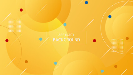 minimal yellow liquid background, round shape component graphic, modern landing page creative