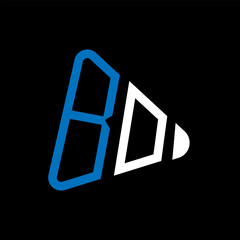 BD letter logo design.BD creative initial BD letter logo design. BD creative initials letter logo concept.