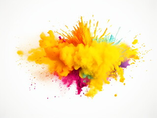 Colorful Powder Explosion: Burst of Vibrant Pigments