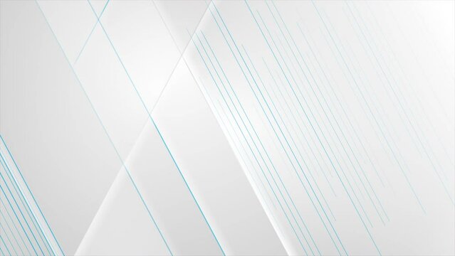 Grey corporate abstract tech background with blue lines. Seamless looping motion design. Video animation Ultra HD 4K 3840x2160
